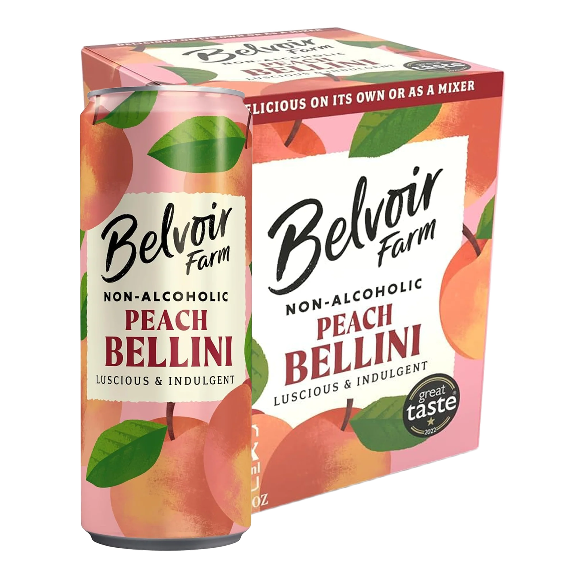 Non-Alcoholic Peach Bellini Cocktail (4 Pack)
