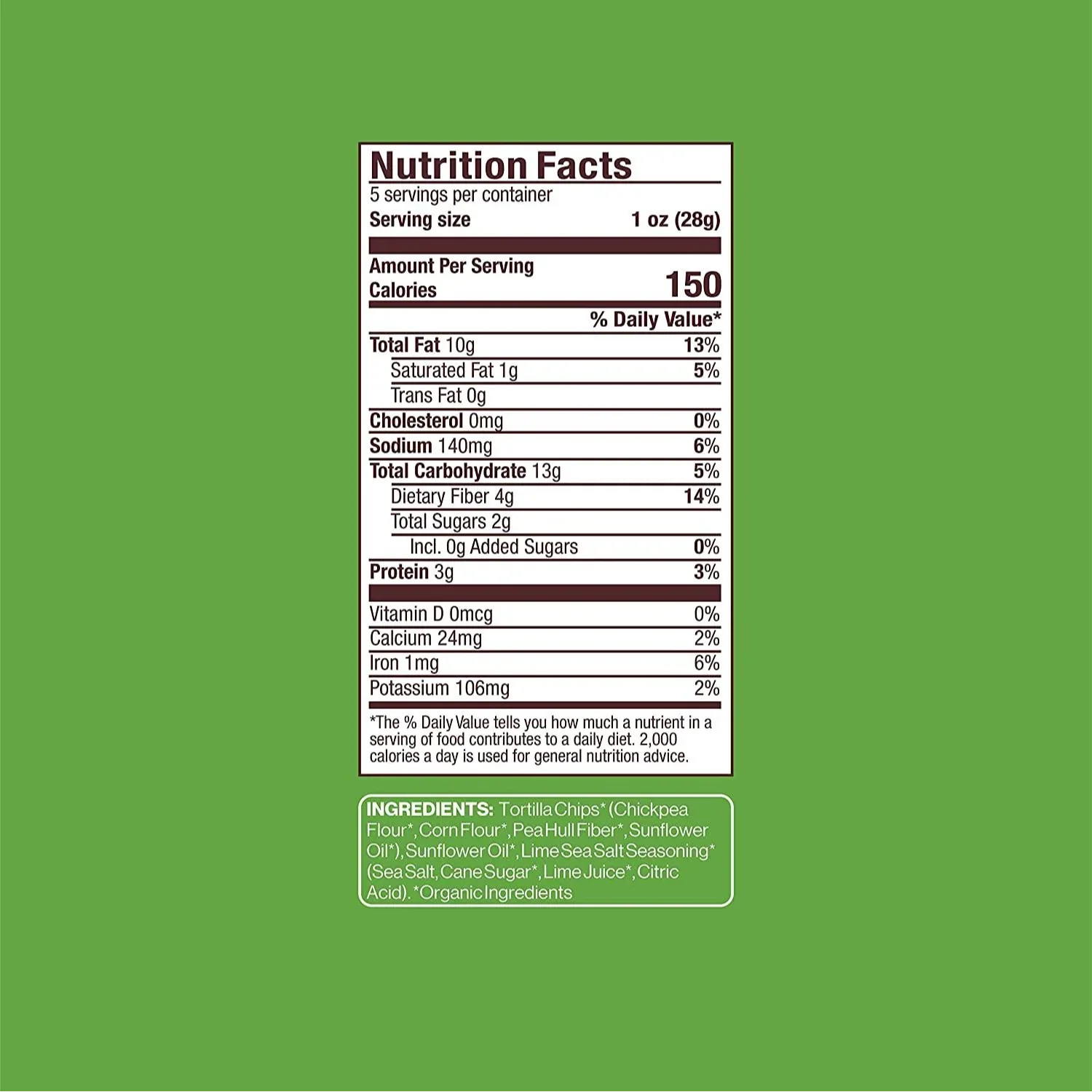 Sea Salt & Lime Chickpea Tortilla Chips - Image 4