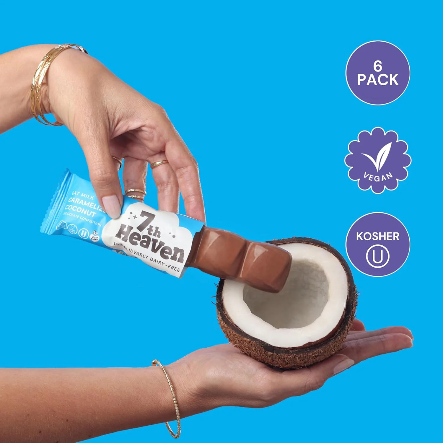 Oat Milk Caramelized Coconut Chocolate Bar - Image 3
