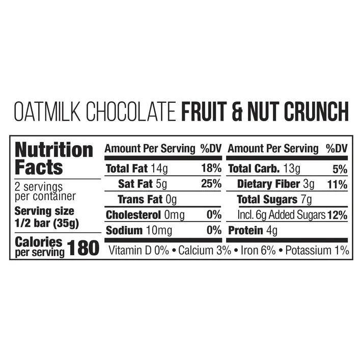 Oat Milk Fruit & Nut Chocolate Bar - Image 4