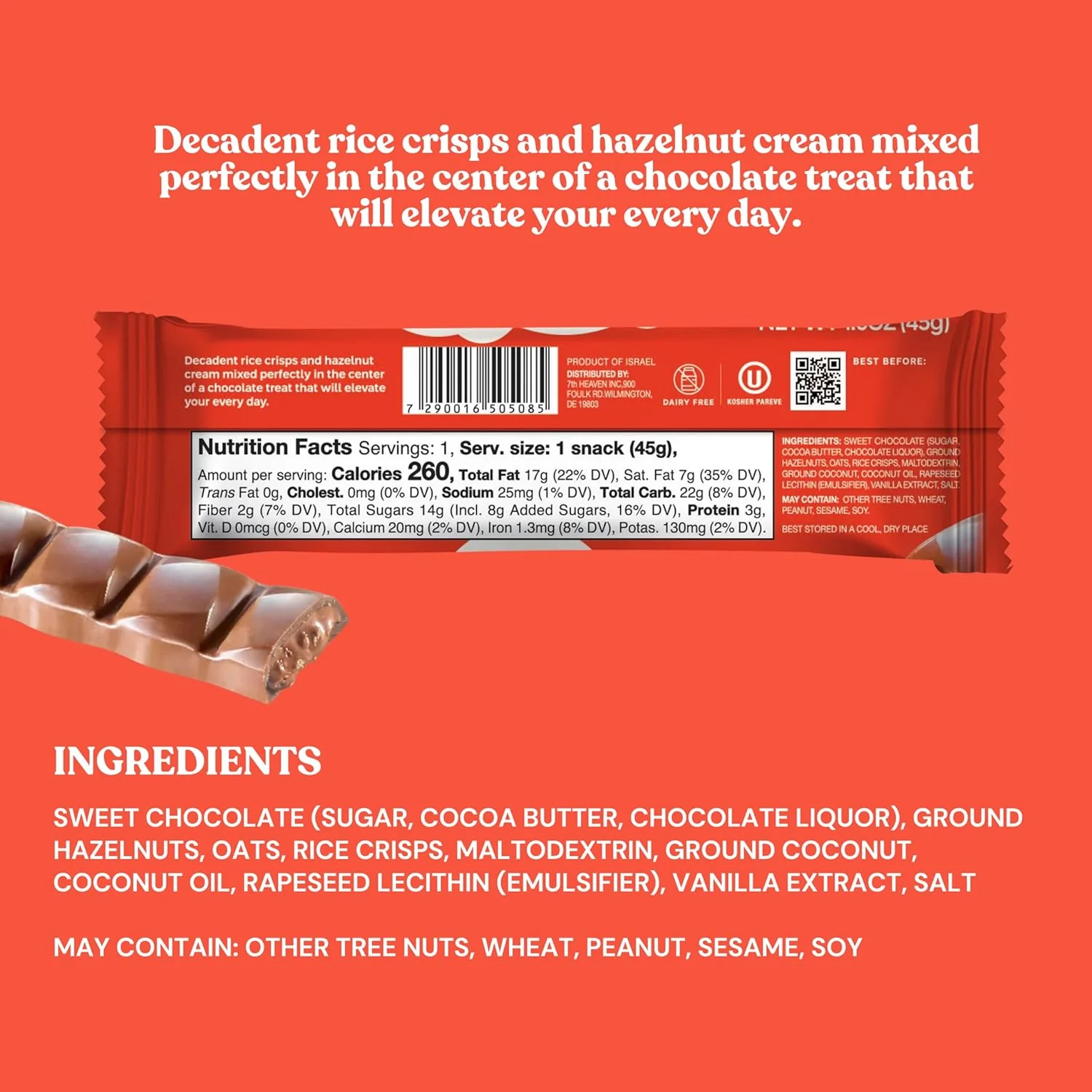 Oat Milk Hazelnut Rice Crisp Bar - Image 4