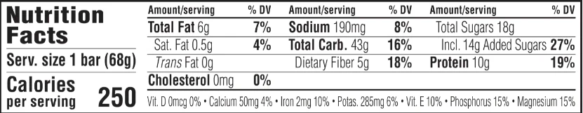 Oatmeal Raisin Walnut Energy Bars (12 CT) - Image 4