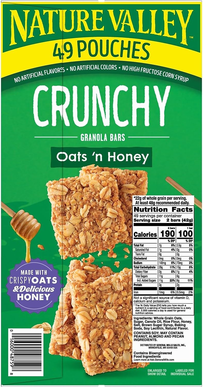 Oats ‘n Honey Crunchy Granola Bars (49 CT) - Image 2