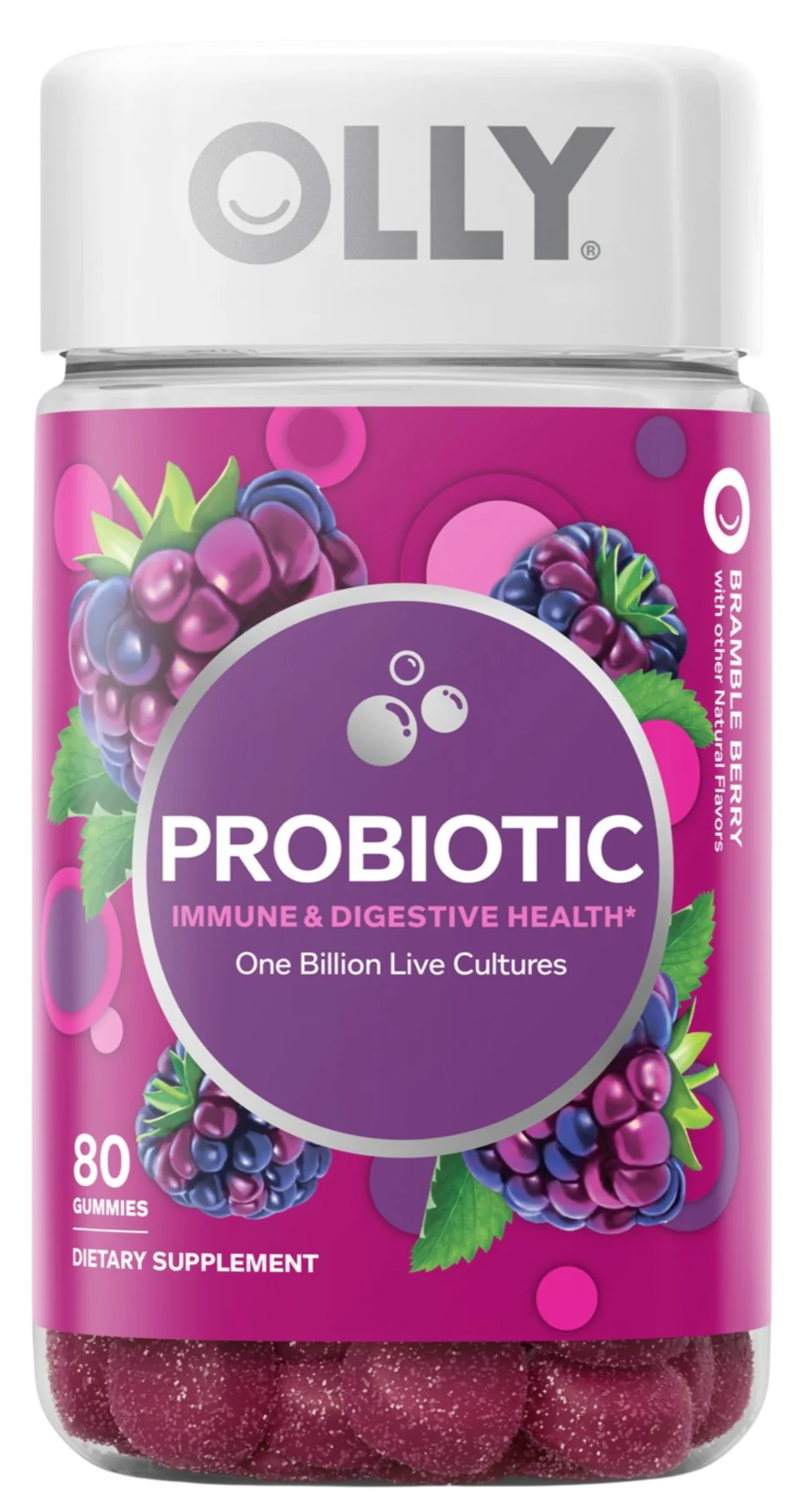 Berry Probiotic Immune & Digestive Health Gummies 80 Ct