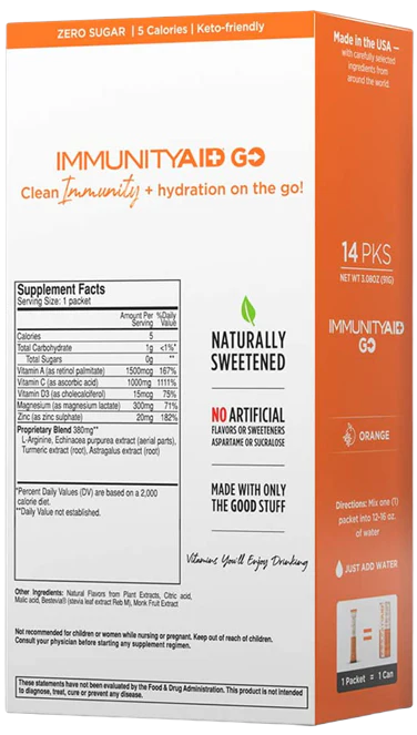 Orange Immunity-Aid Drink Mix 14Pk - Image 2