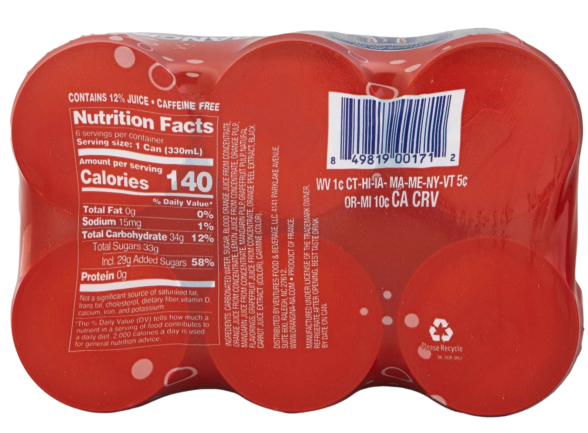 Blood Orange Sparkling Juice (6 Pack) - Image 2