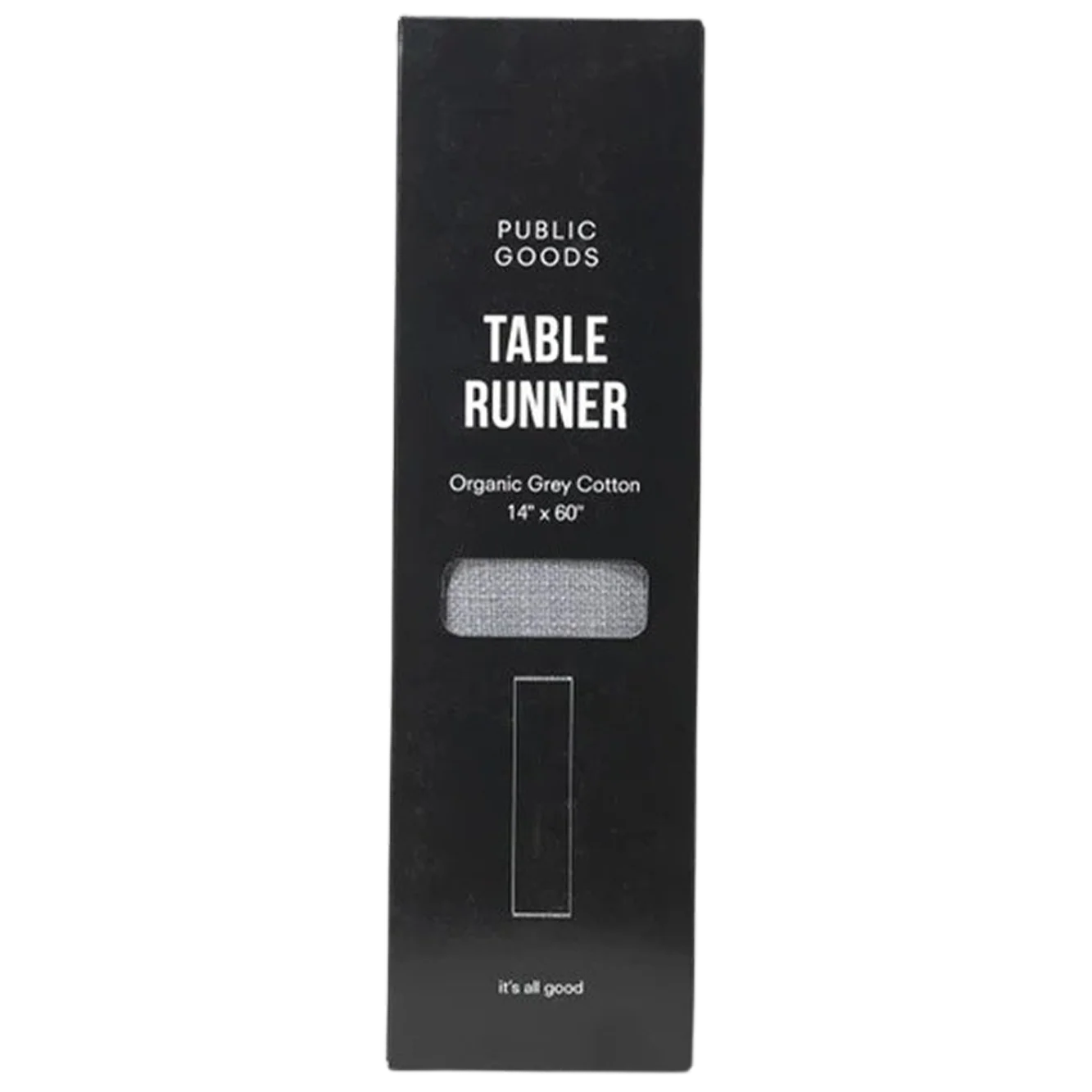Org Cotton Table Runner Gray