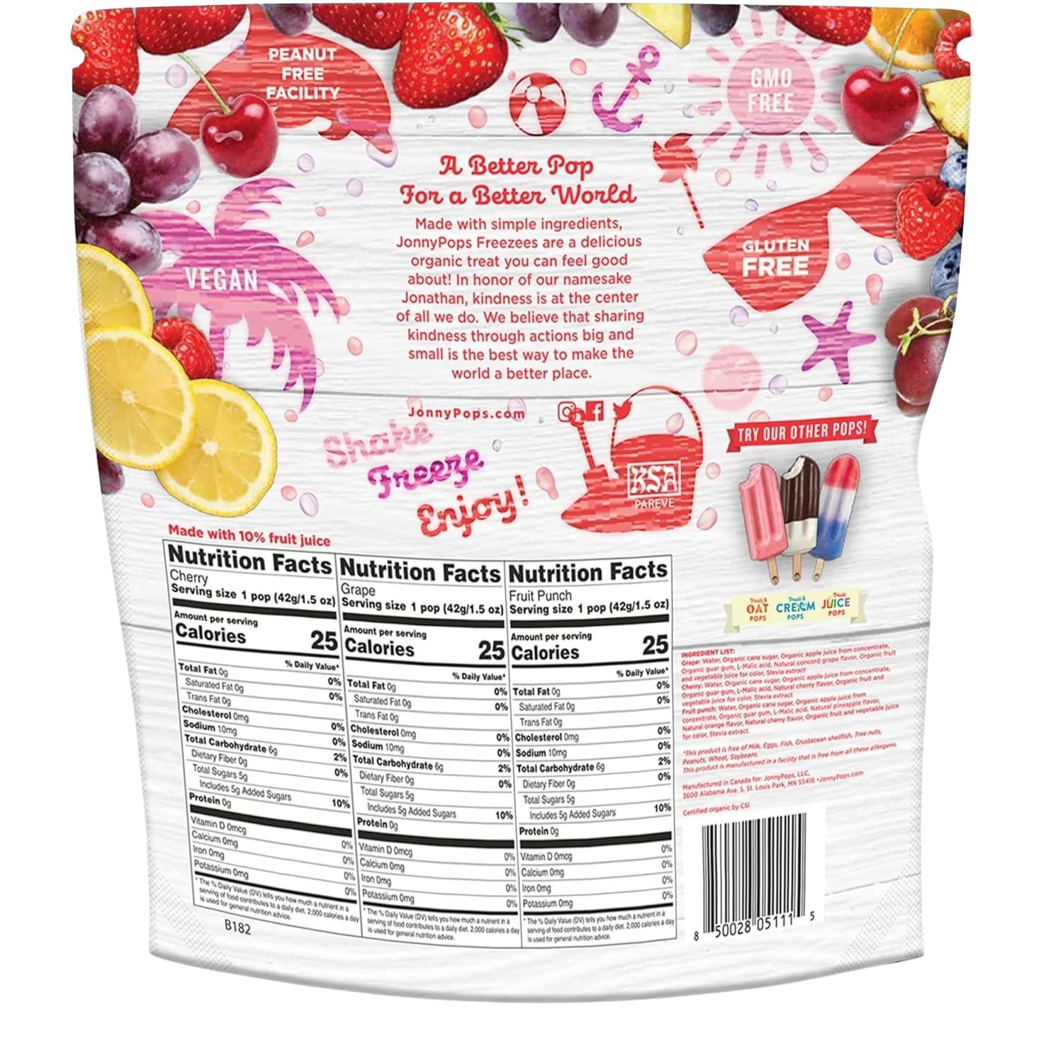 Organic 3 Flavor Freezer Pops (24 CT) - Image 4