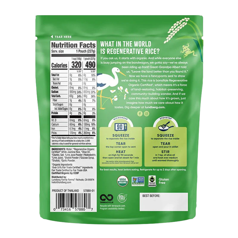 Organic 90-Second Cilantro Lime Rice (6 Pack) - Image 3