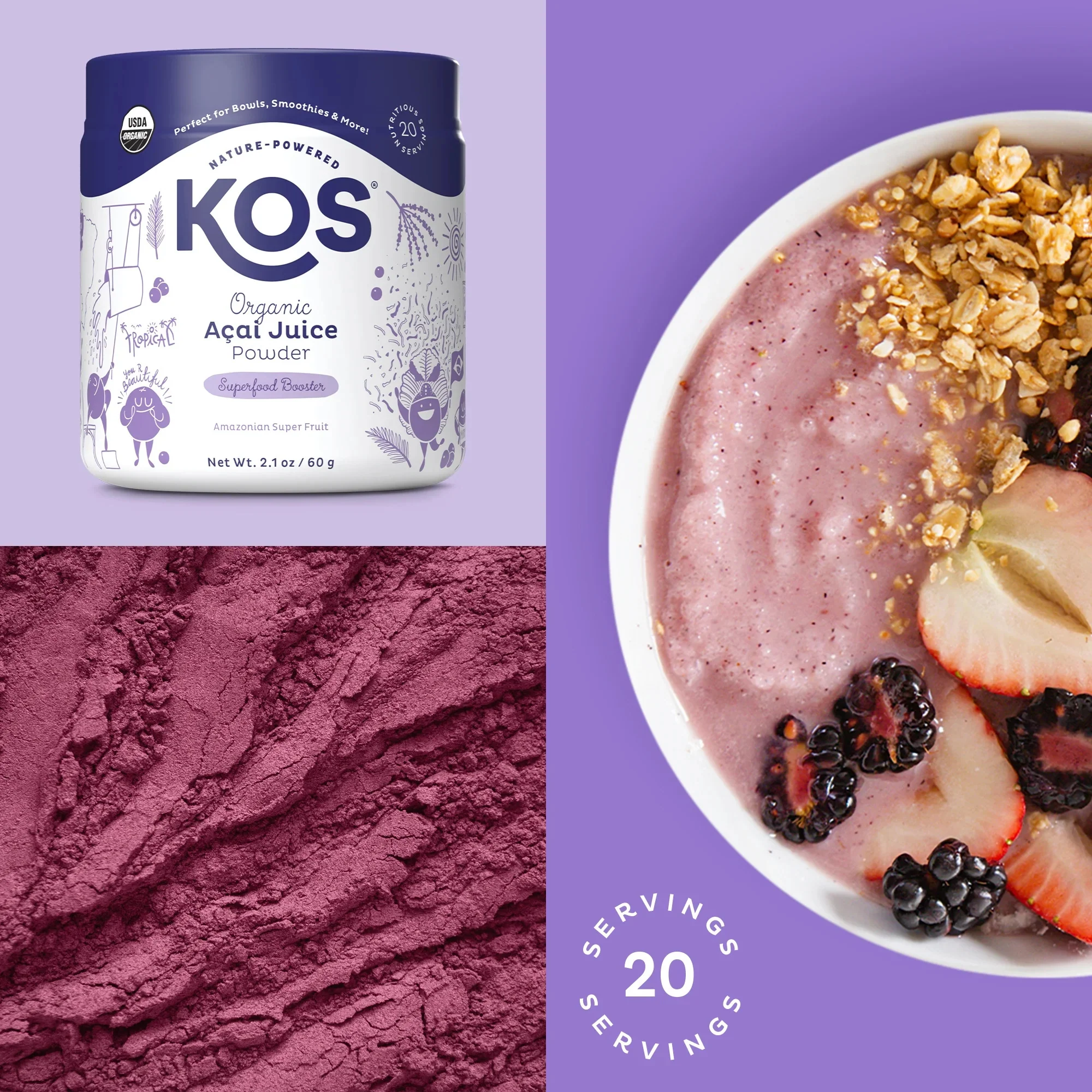 Organic Acai Juice Powder Superfood Booster - Image 3