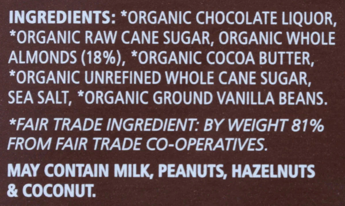 Organic Almond Sea Salt Whole Almond Dark Chocolate - Image 2