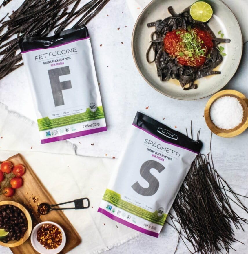 Organic Black Bean Fettuccine Pasta - Image 2