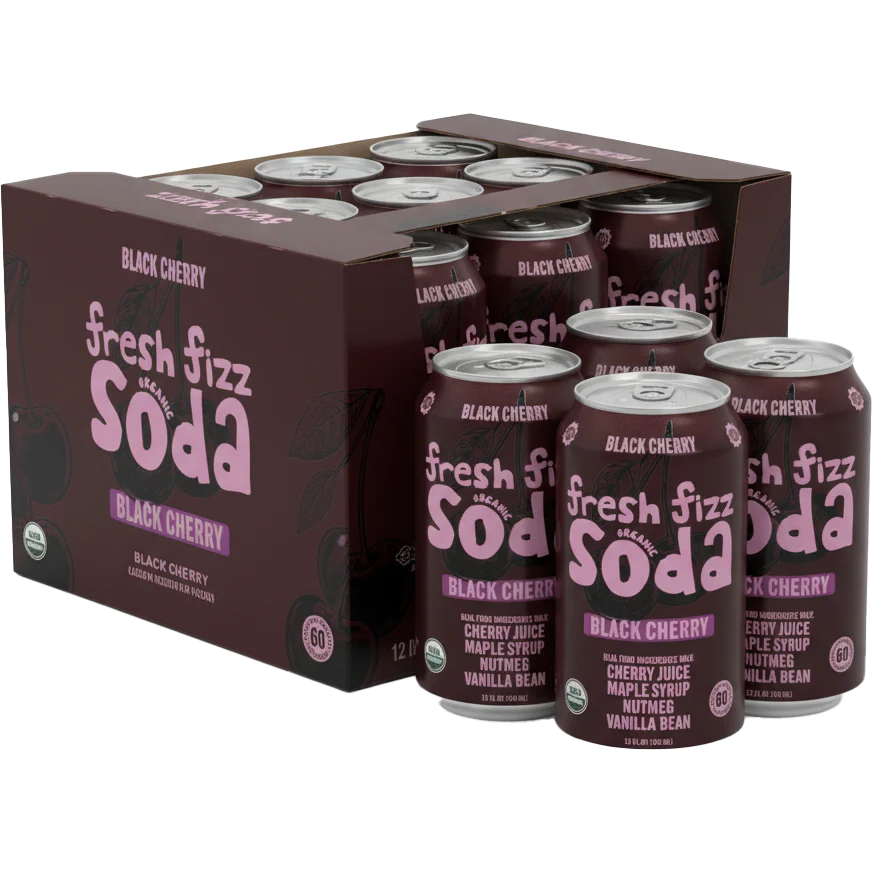Organic Black Cherry Soda (12 Pack)