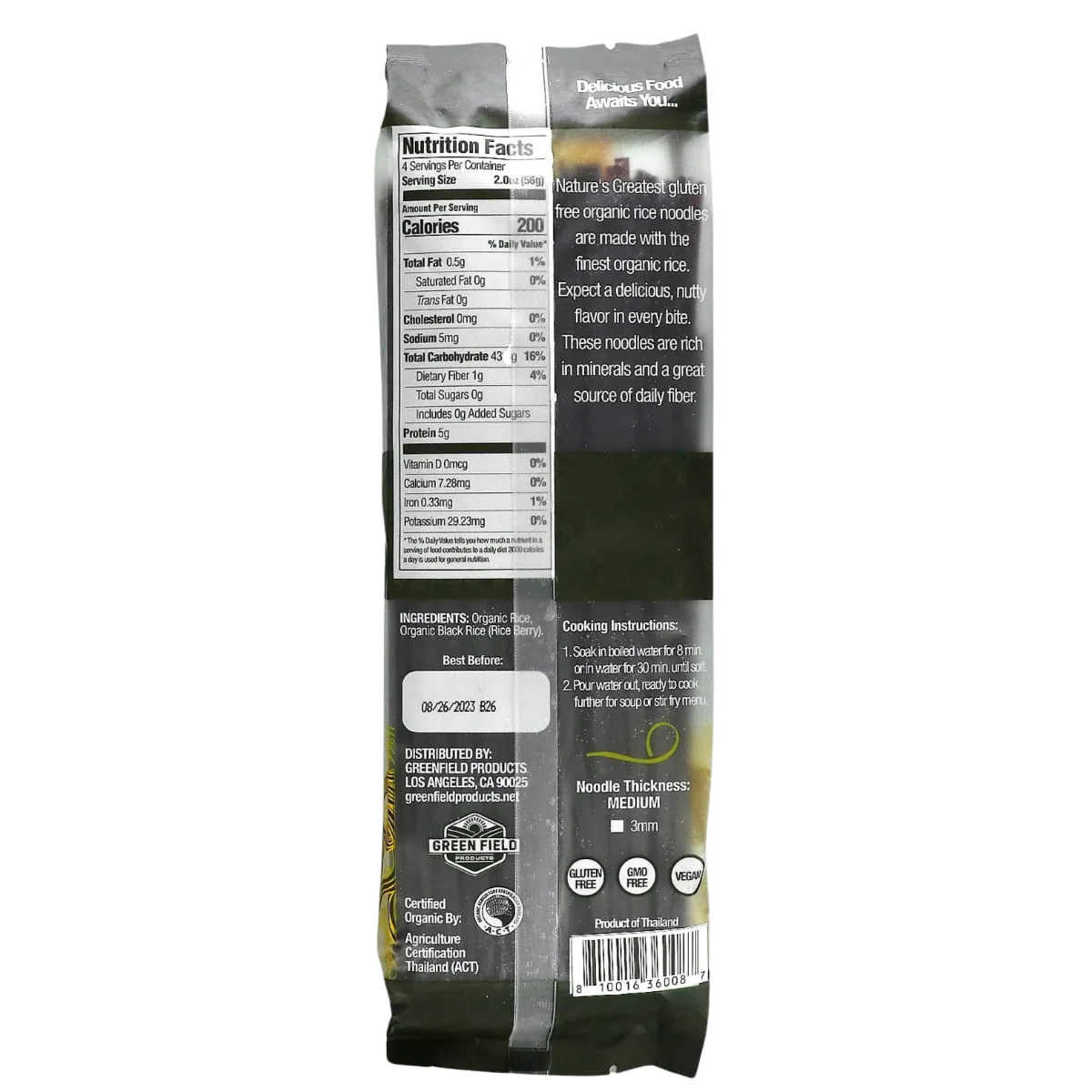 Organic Black Rice Noodles - Image 2