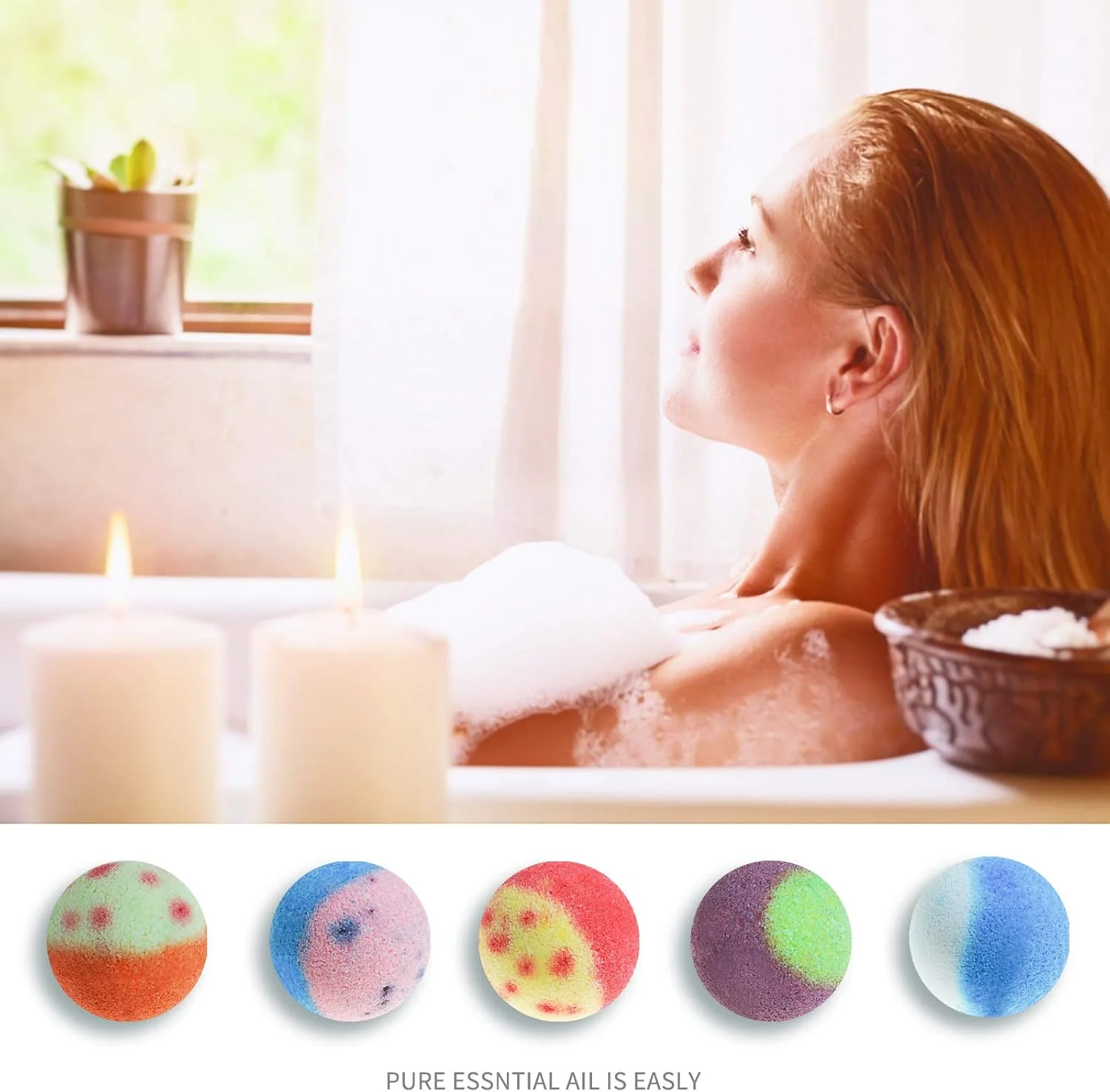 Organic Bubble Bath Bombs Gift Set (10 Pack) - Image 4