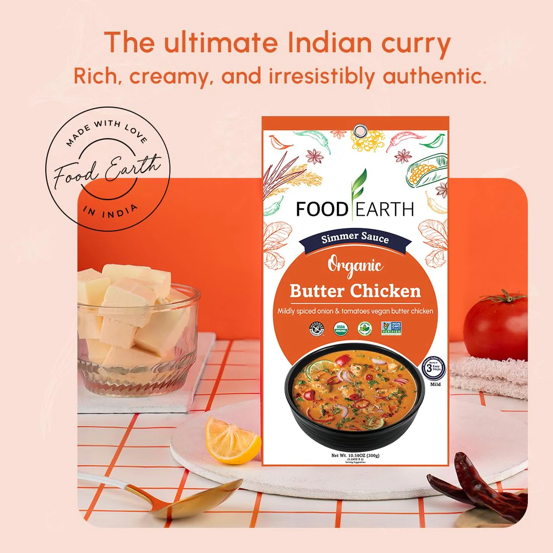Organic Butter Chicken Simmer Sauce - Image 2