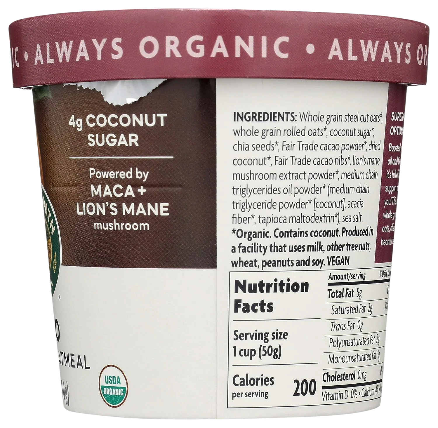Organic Cacao Superfood Oatmeal - Image 2