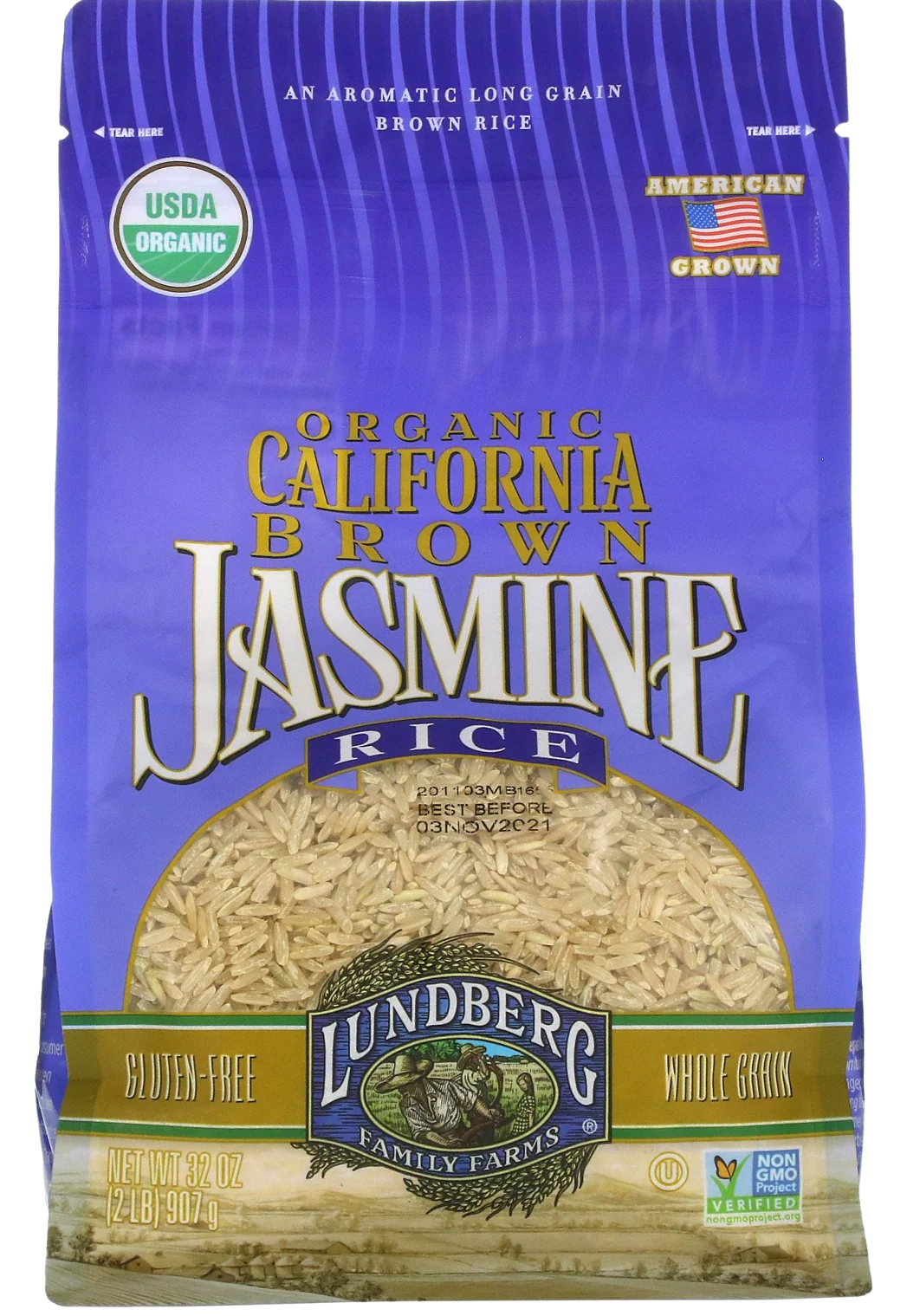 Organic California Brown Jasmine Rice