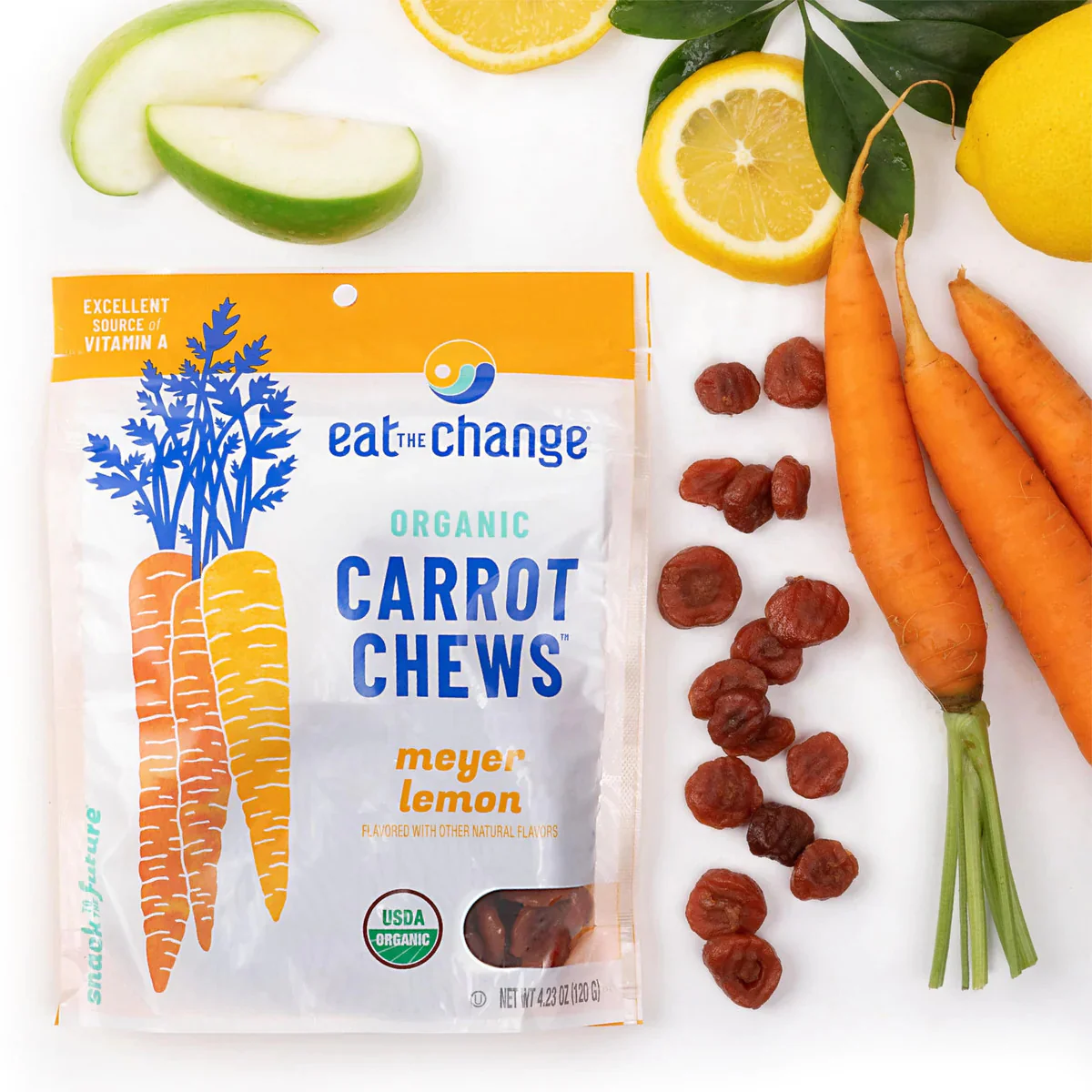 Organic Carrot Chews Meyer Lemon - Image 2