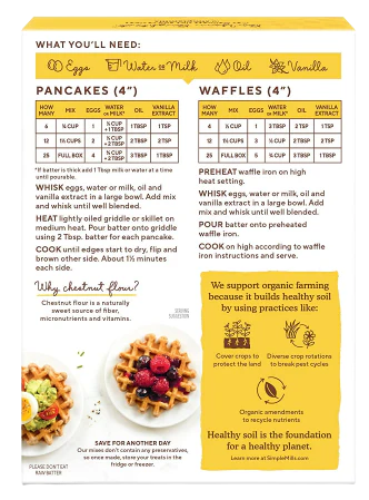 Organic Chestnut Flour Pancake & Waffle Mix - Image 2