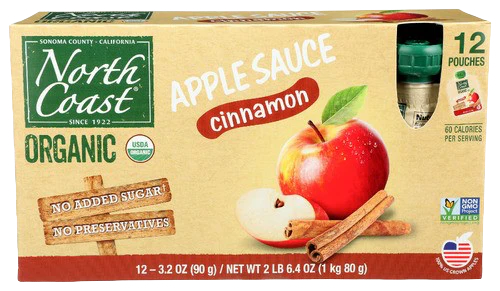 Organic Cinnamon Apple Sauce (12 Packets)