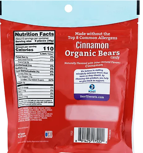 Organic Cinnamon Bears Candy - Image 2