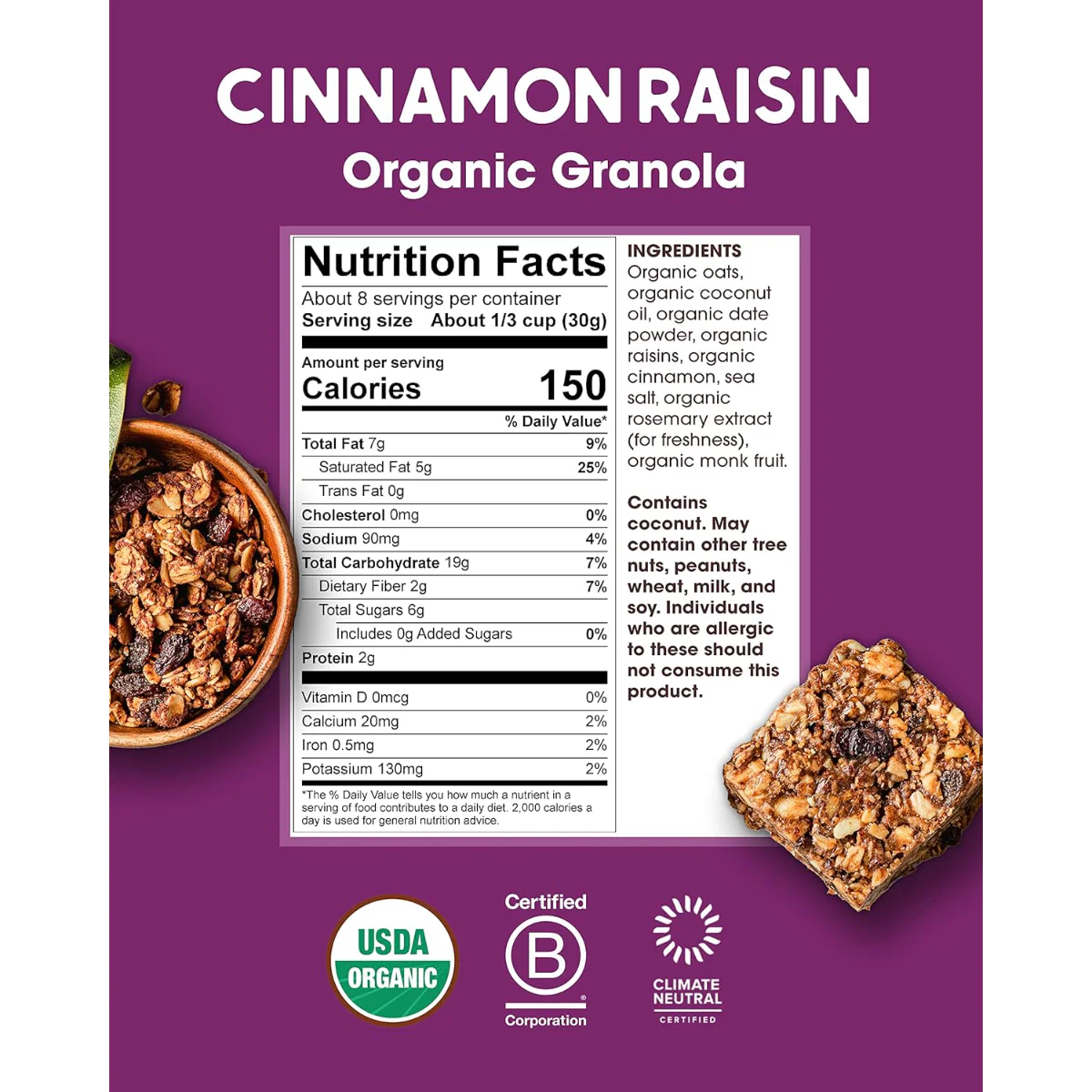 Organic Cinnamon Raisin Granola - Image 3