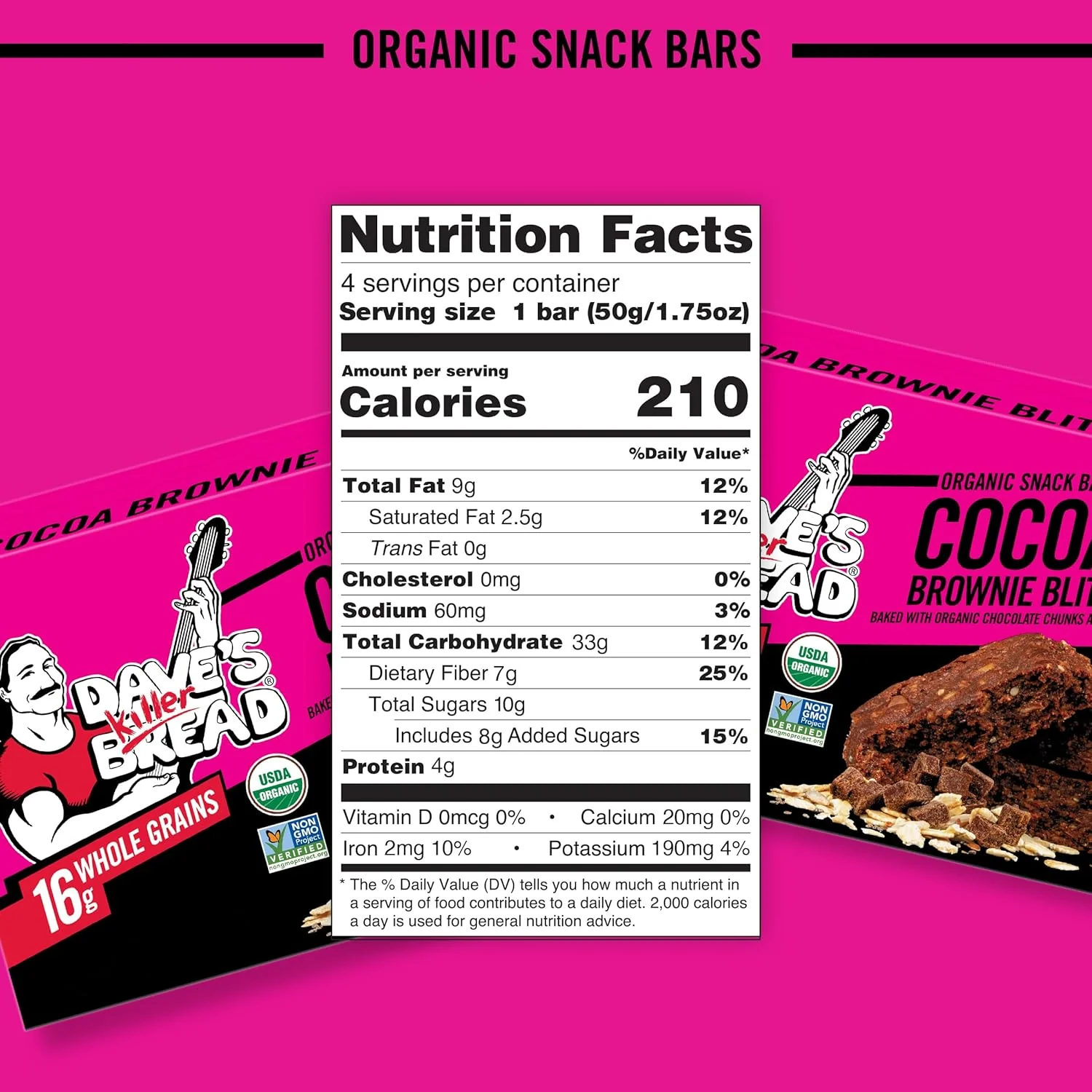 Organic Cocoa Brownie Blitz Bars (4 CT) - Image 2