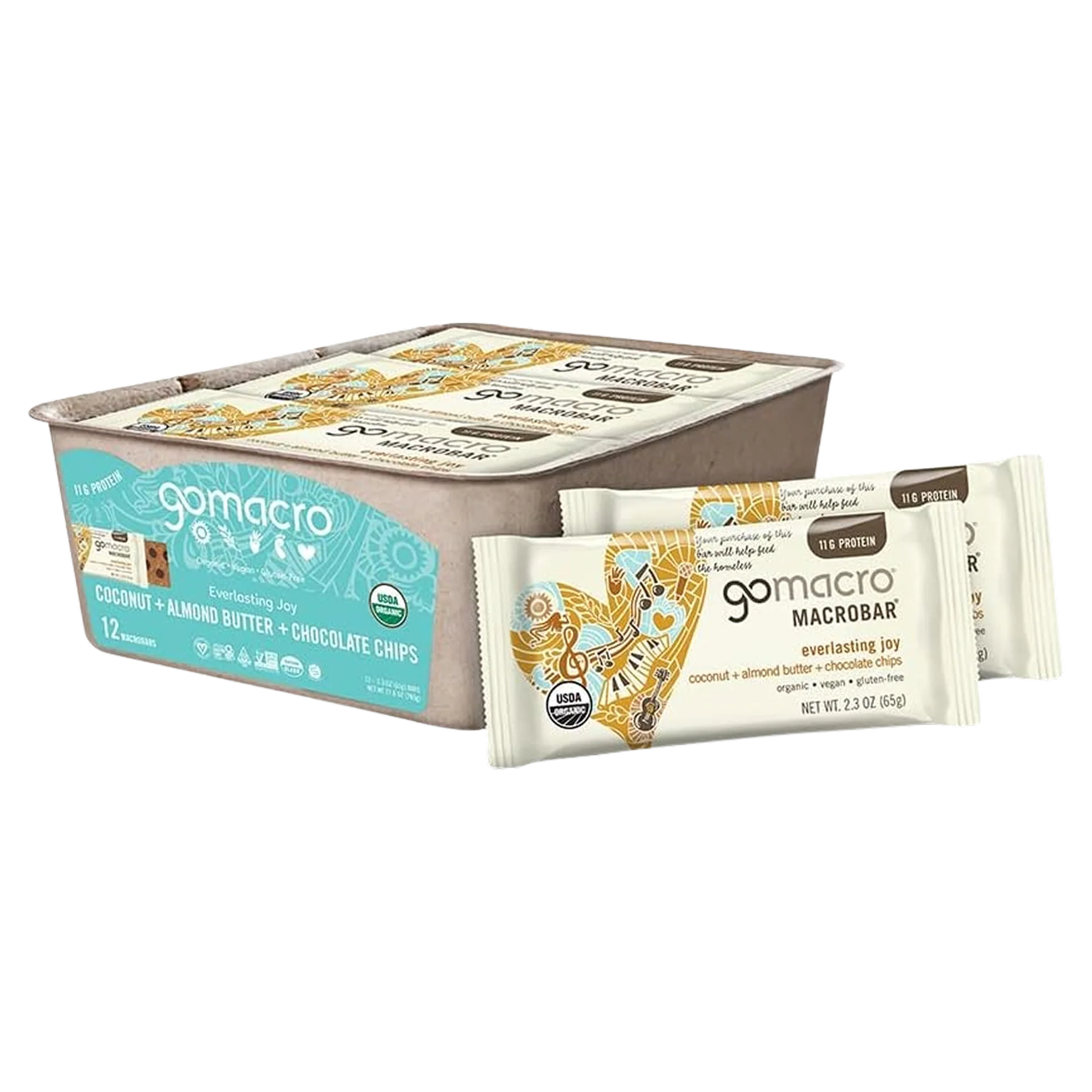 Organic Coconut Almond Butter & Chocolate Chip Protein Bar (12 CT)