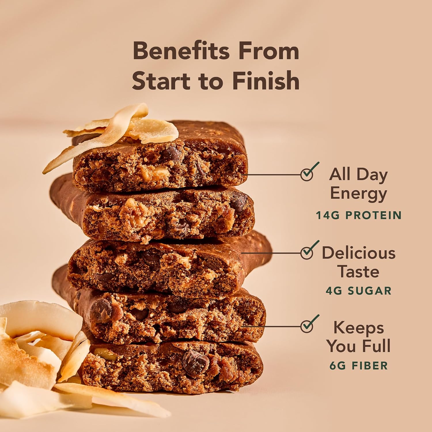 Organic Coconut Chocolate Almond Protein Bar (12 CT) - Image 5