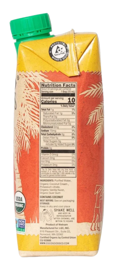 Organic Coconut Creamer - Unsweetened French Vanilla - Image 2