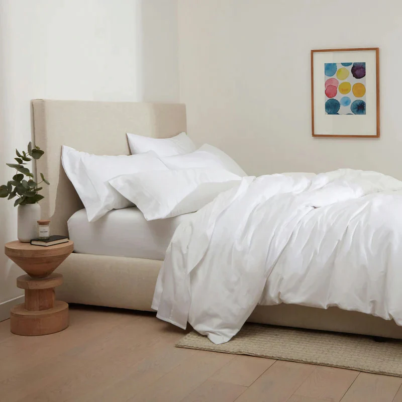 Organic Cotton Full Fitted Sheet - White - Image 2