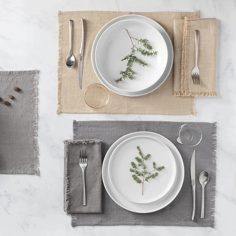 Organic Cotton Place Mats: Khaki (4 Set) - Image 4