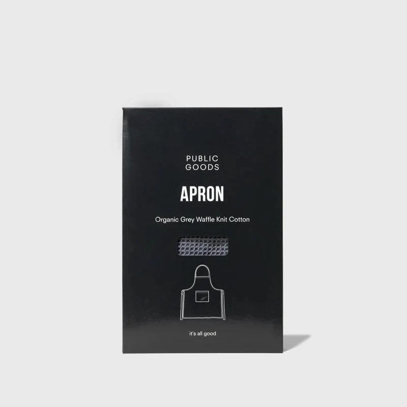Organic Cotton Waffle Weave Apron - Grey - Image 2