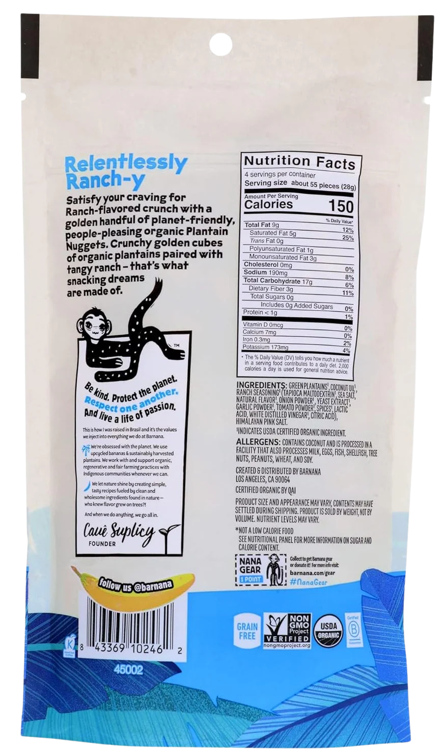 Organic Crunchy Plantain Nuggets Ranch - Image 3