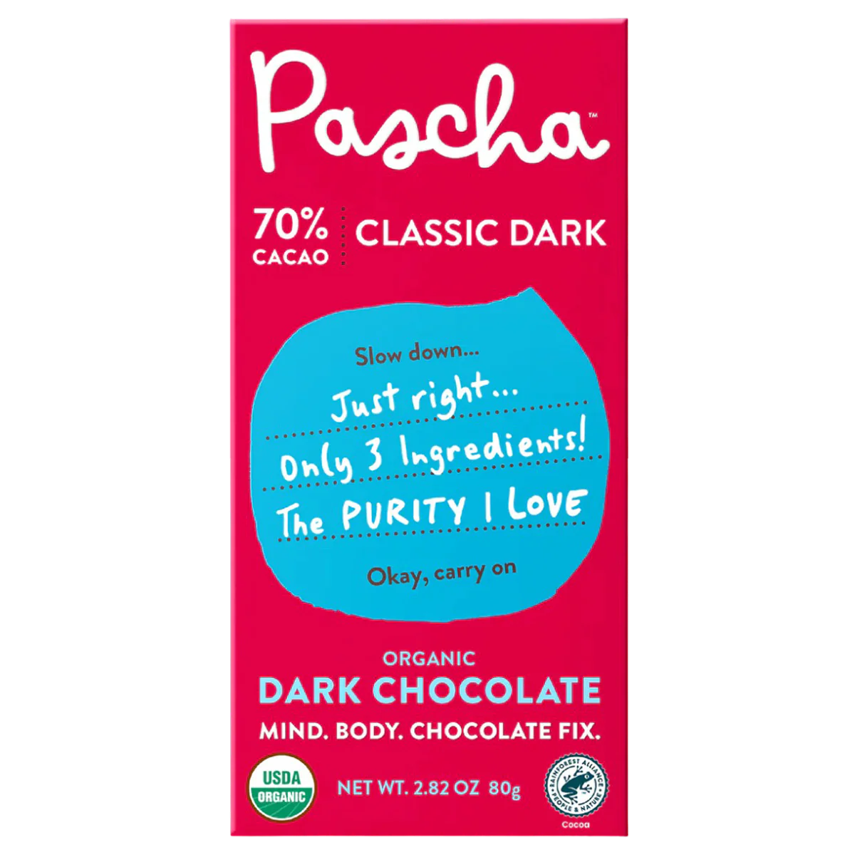 Organic Dark Chocolate Bar 70% Cacao