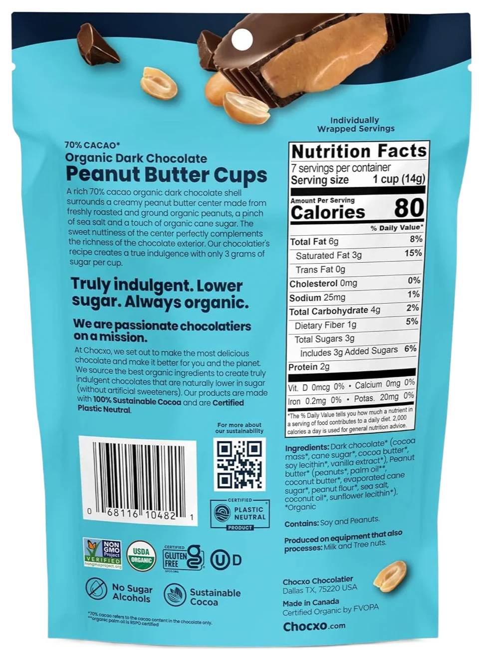 Organic Dark Chocolate Peanut Butter Cups - Image 6