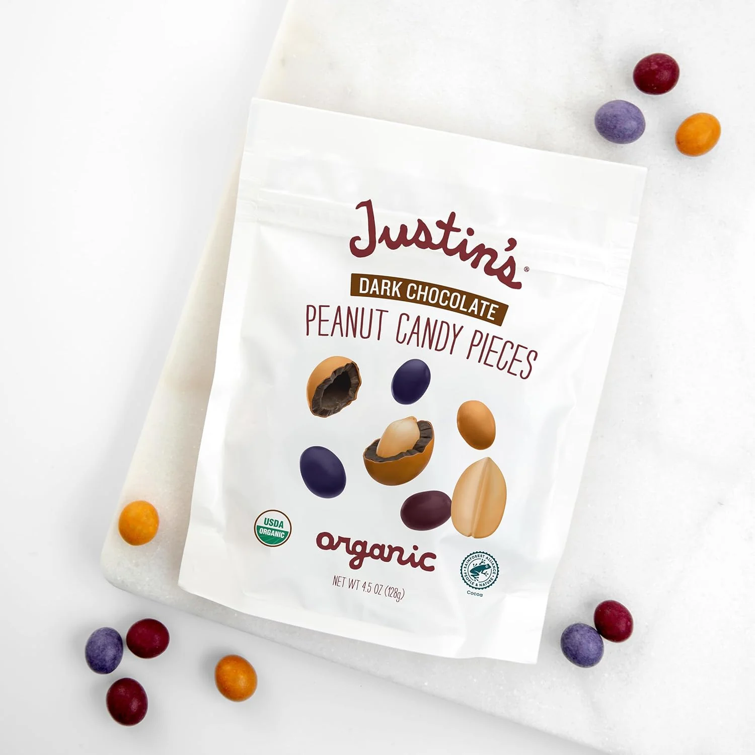 Organic Dark Chocolate Peanut Candy Pieces - Image 2