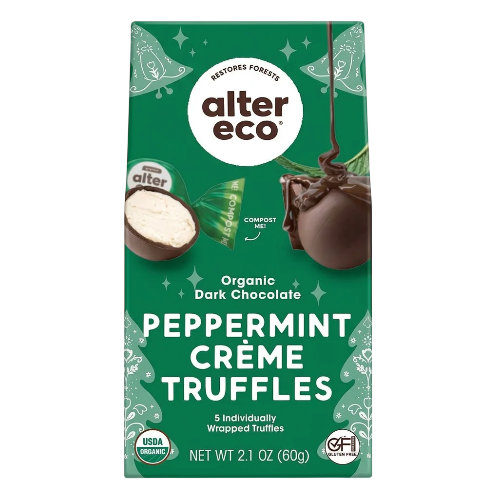 Organic Dark Chocolate Peppermint Truffles