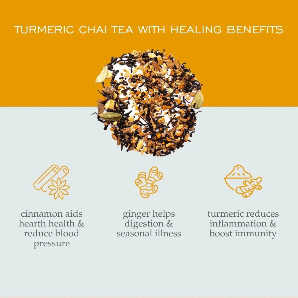 Organic Dawn Assam Turmeric Tea - Image 2