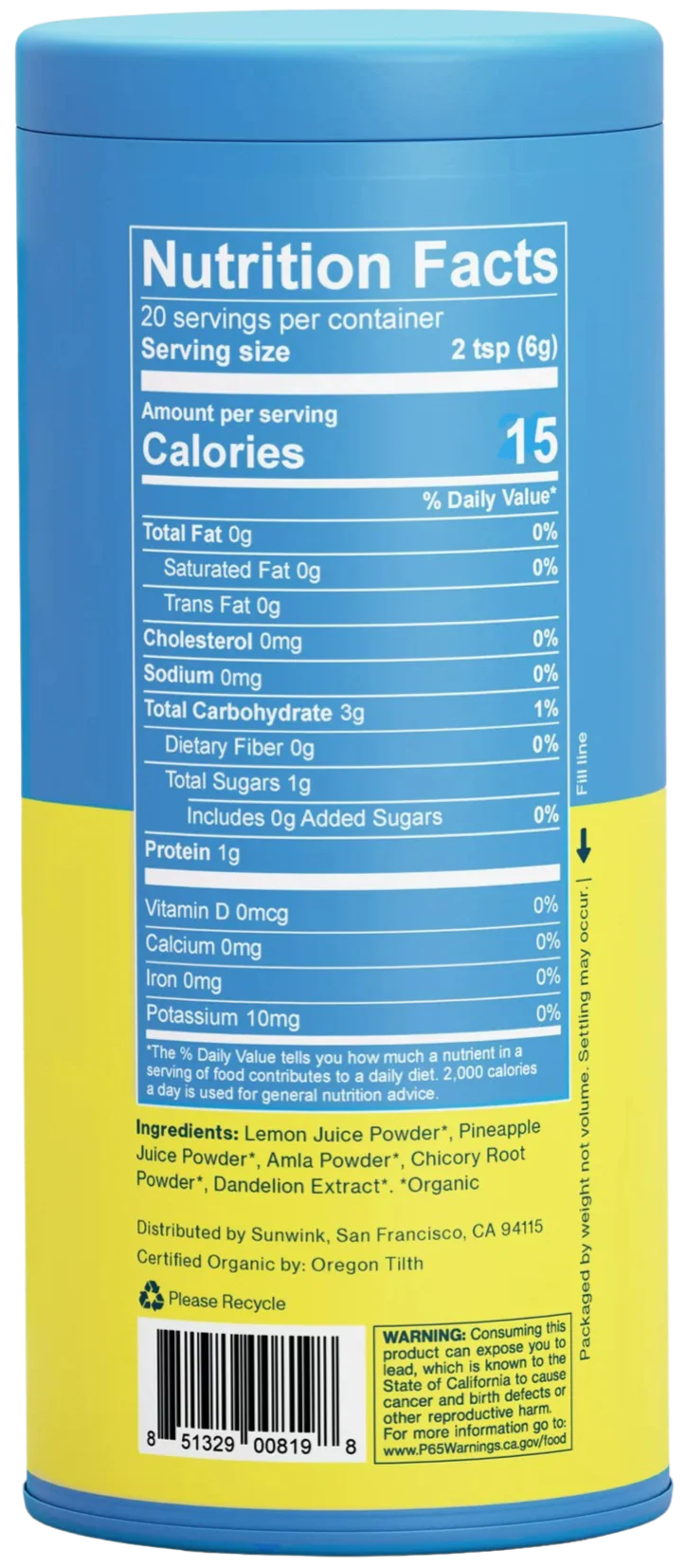 Organic Digestion Lemonade Superfood Mix Dietary Supplement - Image 3