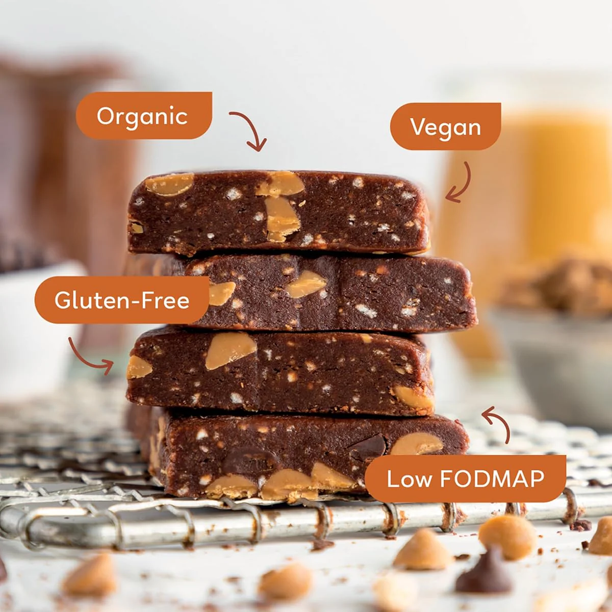 Organic Double Chocolate Peanut Butter Chip Protein Bar (12 CT) - Image 4