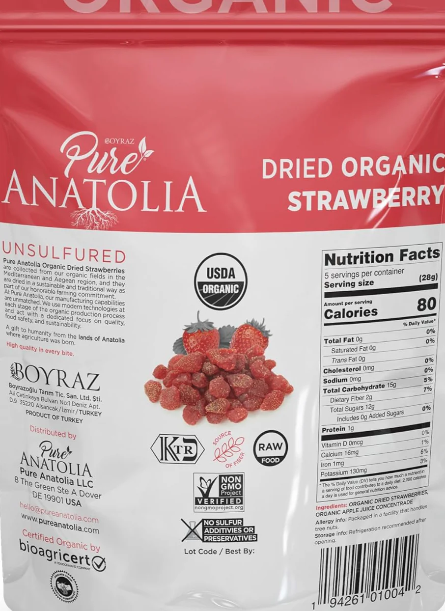 Organic Dried Strawberries - Image 2
