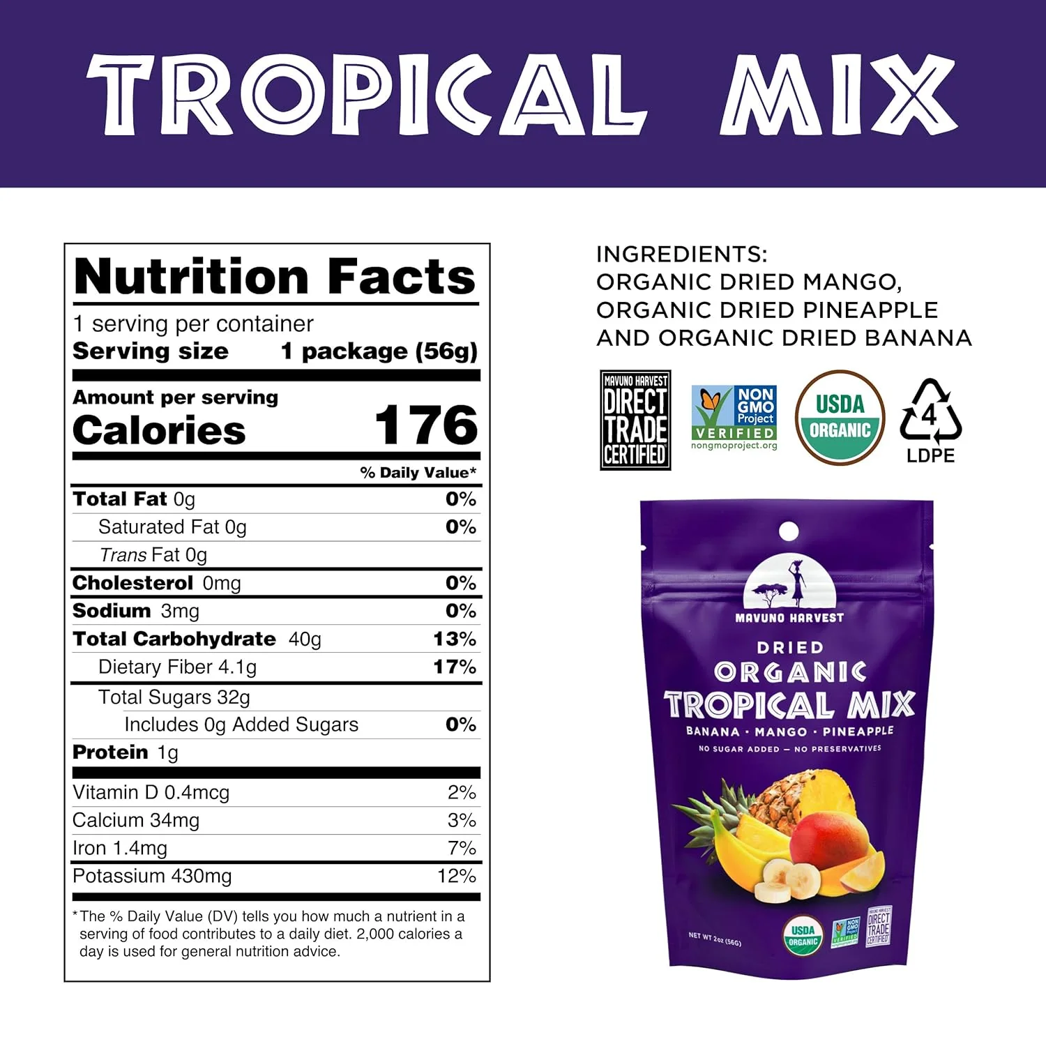 Organic Dried Tropical Mix - Image 3