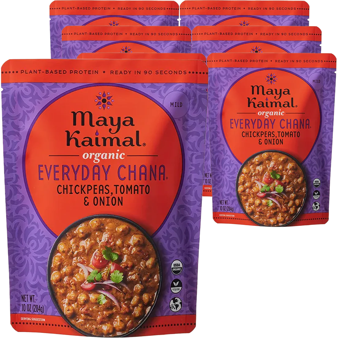 Organic Everyday Chana Chickpeas, Tomato & Onion (6 CT)