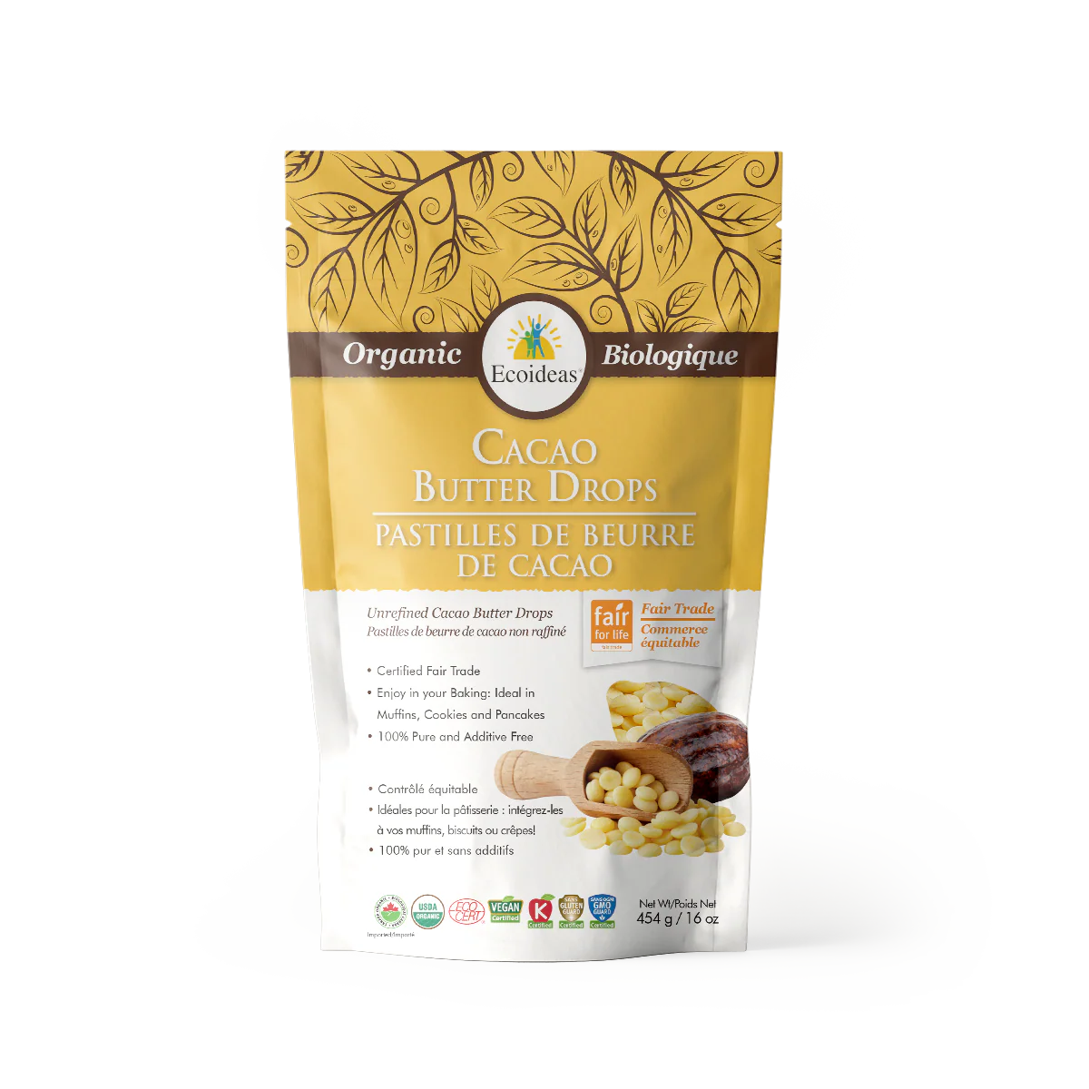 Organic Fair Trade Cacao Butter drops