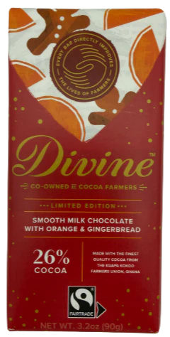 Organic Gingerbread Milk Chocolate Bar
