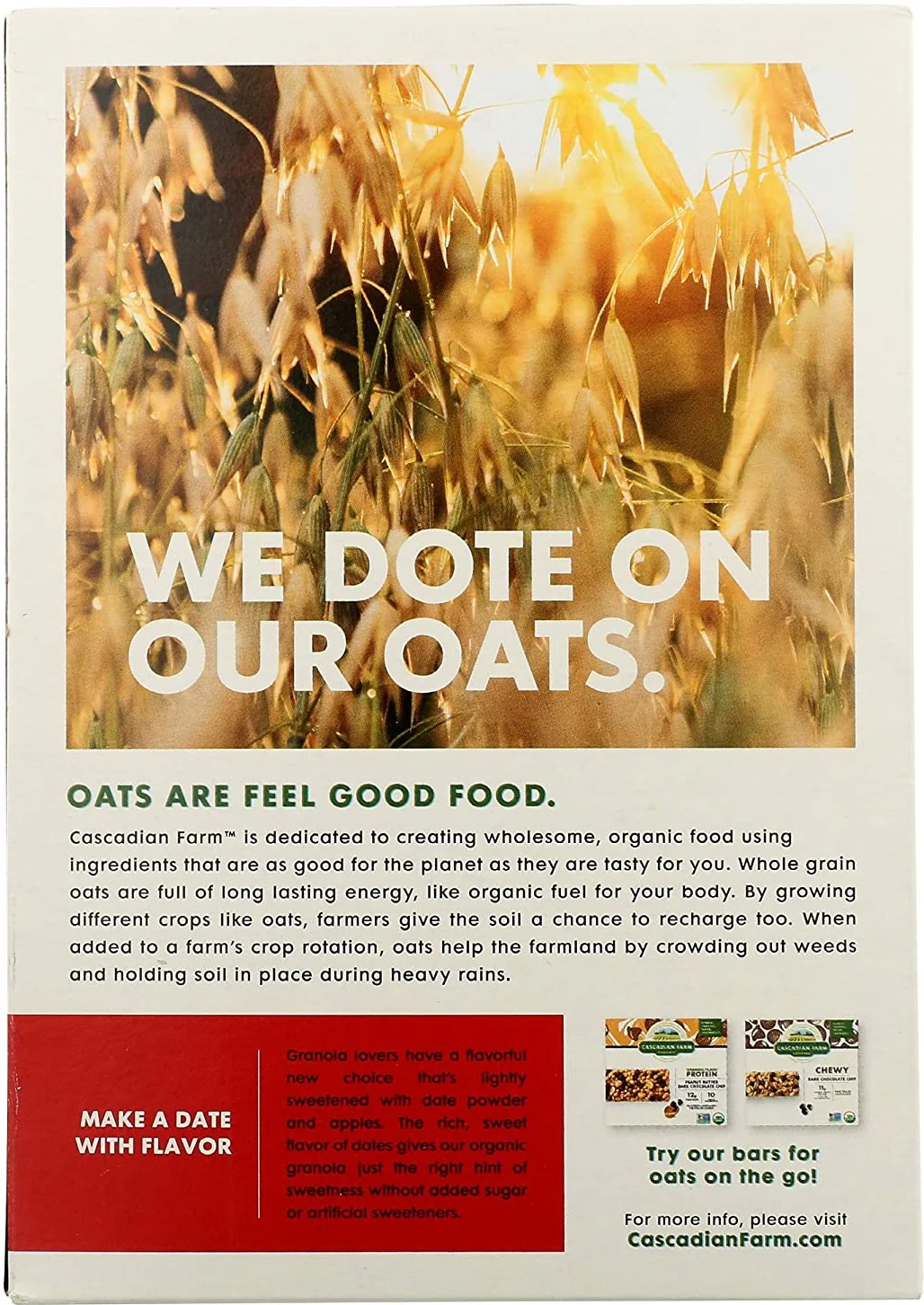 Organic Granola Bars, Cinnamon Apple, No sugar added, 5ct - Image 2