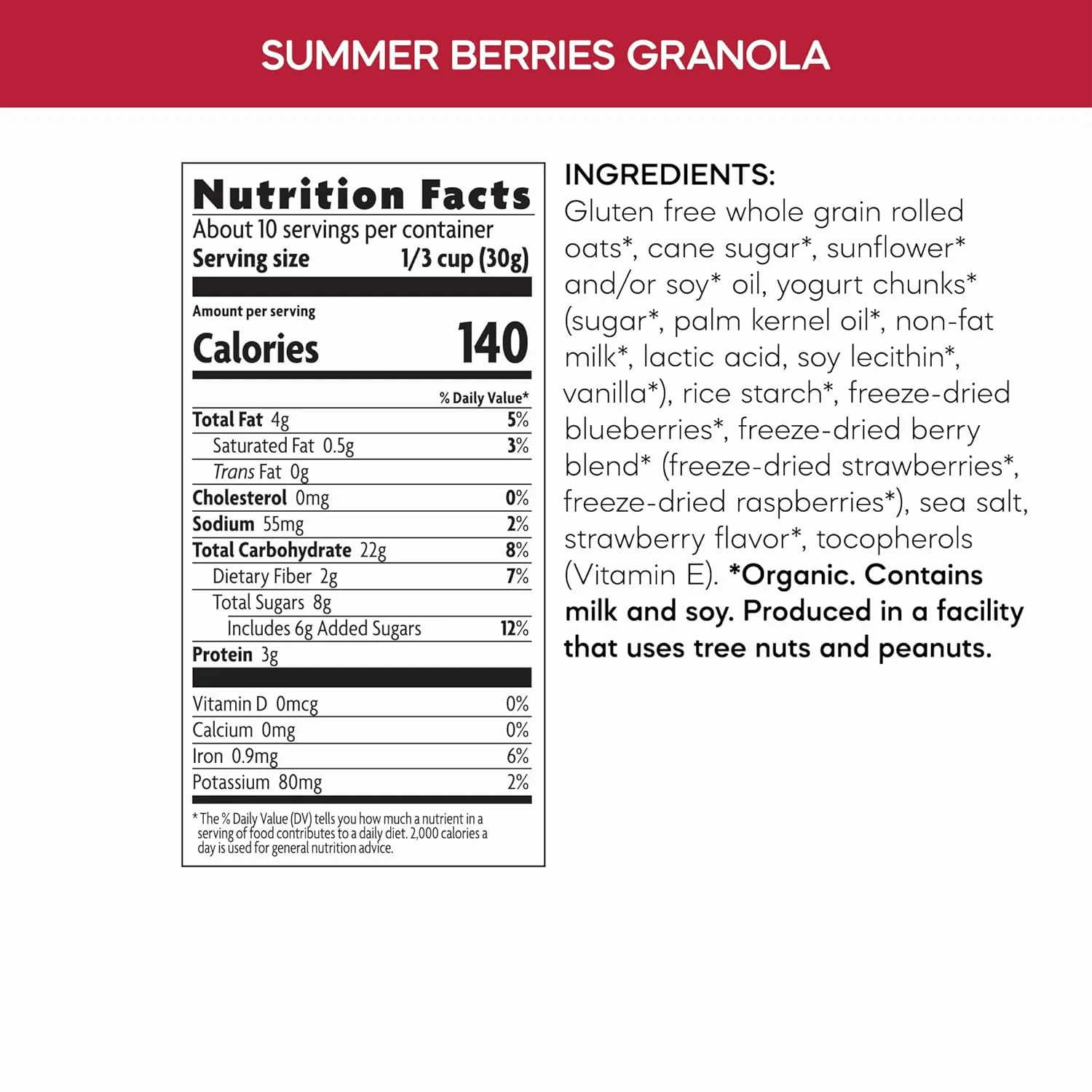 Organic Granola Gluten Free Summer Berries - Image 4