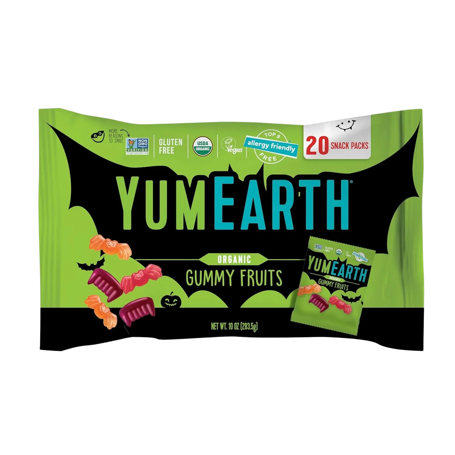 Organic Gummy Fruits - Halloween Snack Pack (20 CT)